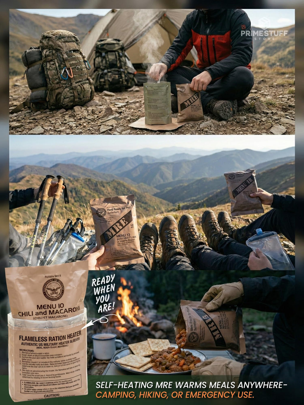 Meals Ready to Eat 12 packs with Flameless Heater Y24136