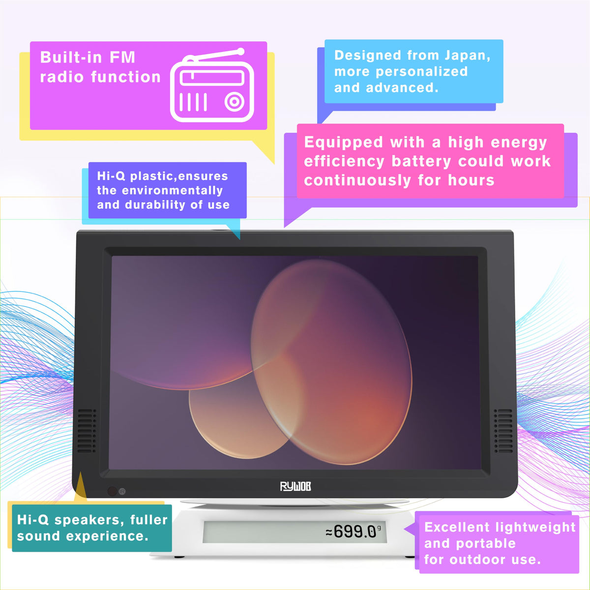 Portable Digital TV with Antenna F4783