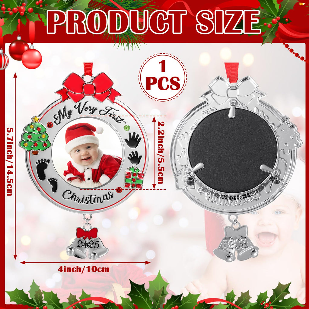Baby's First Christmas Photo Ornament 2025 Picture Frame U34282