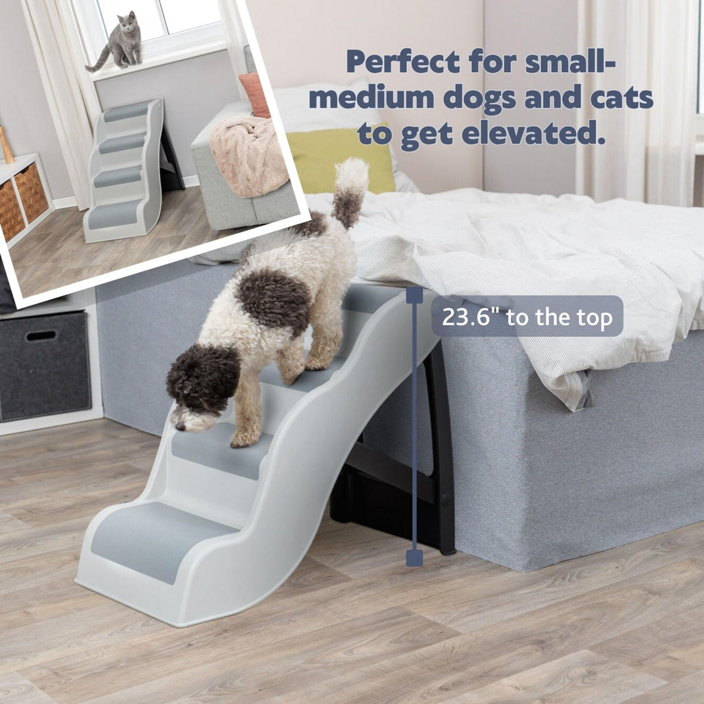 Lightweight 4-Step Pet Stairs Z825413