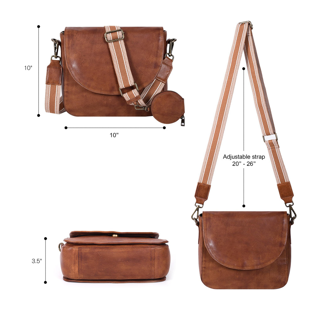 Genuine Leather Crossbody Bag X97277