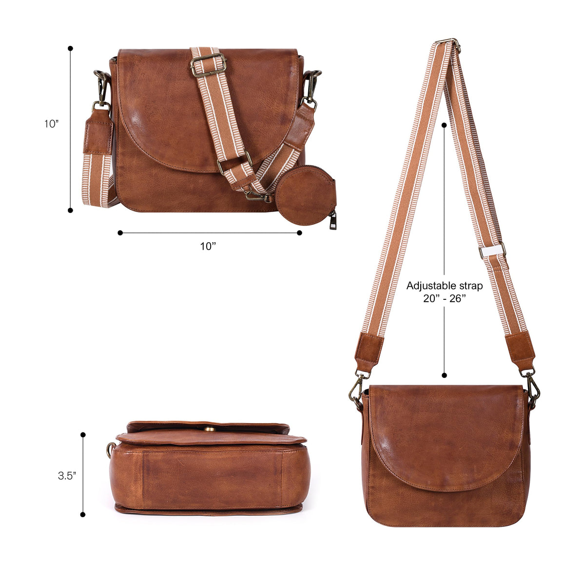 Genuine Leather Crossbody Bag X97277