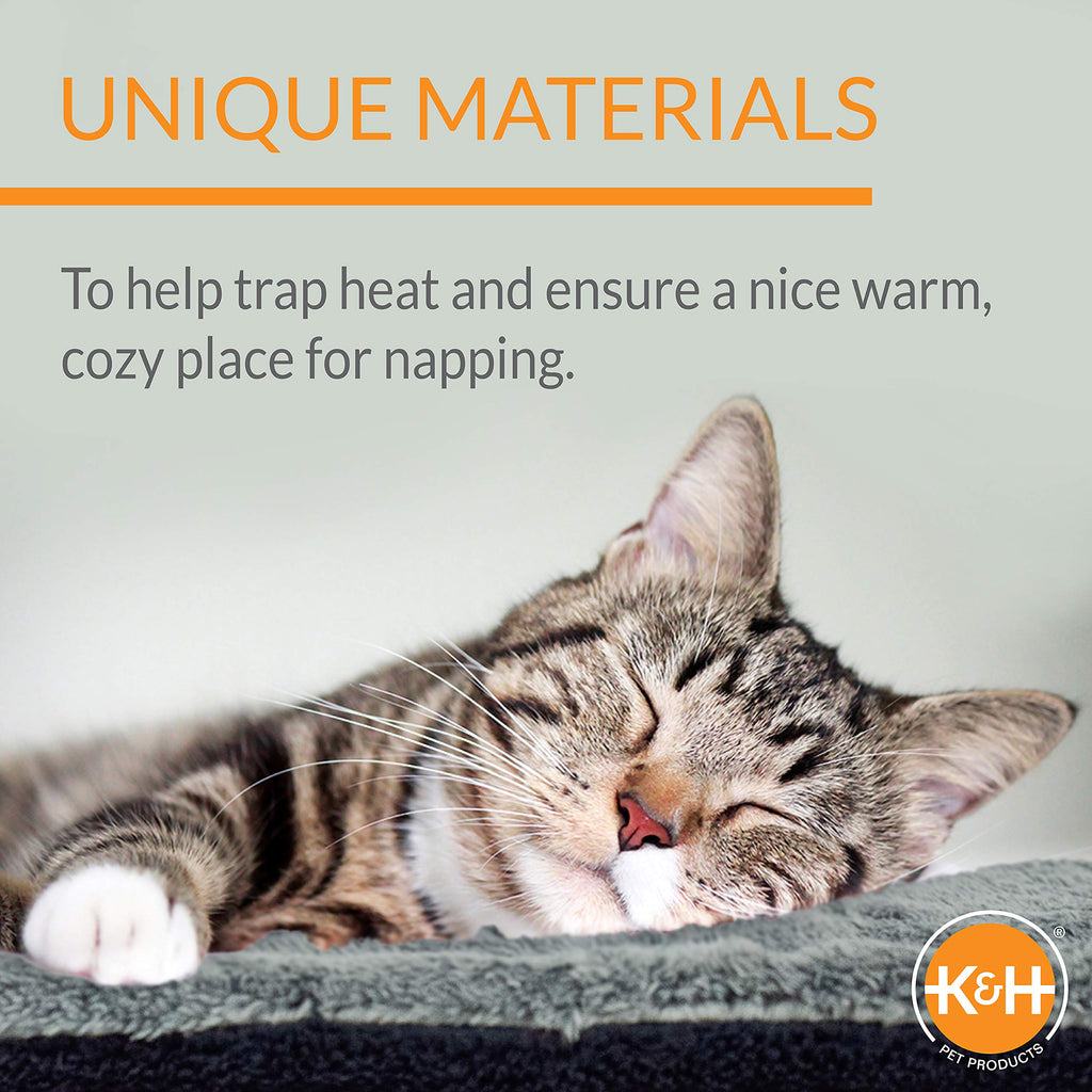 Self-Warming Cat Bed Pad Small 21 X 17 Gray Black F5147