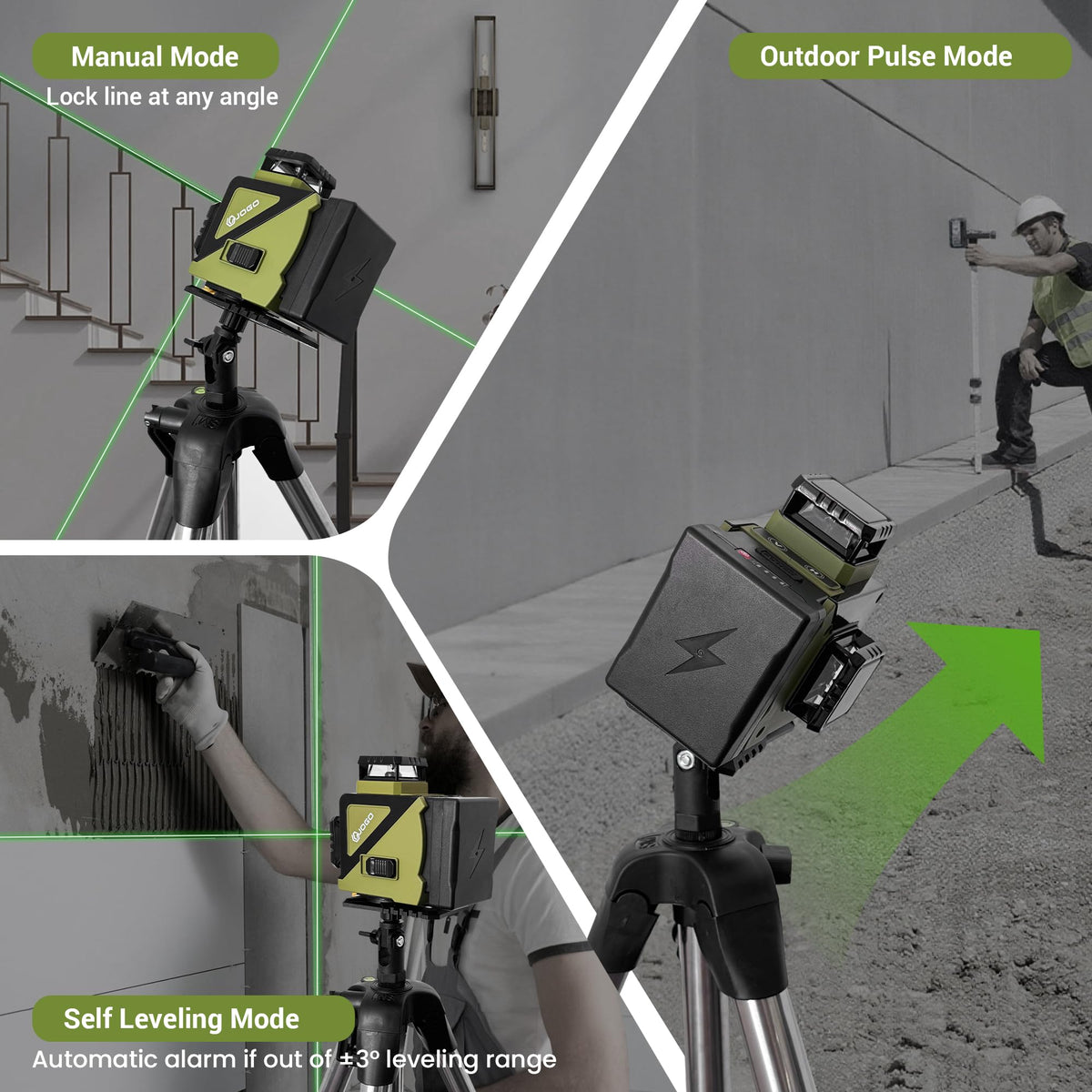 360 Self Leveling Green Laser Level with Magnetic Stand K574082