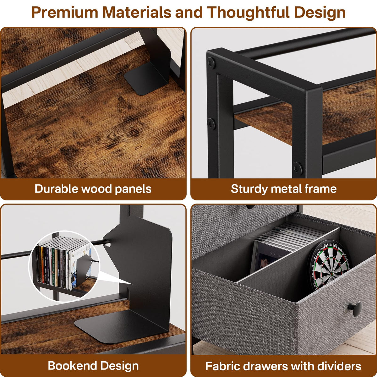 CD Storage Rack with Drawer Q572