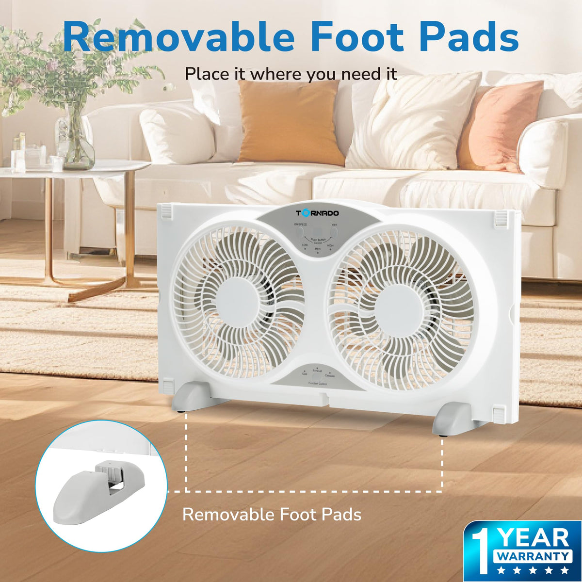 9 Inch 3-Speed White Window Fan N50741