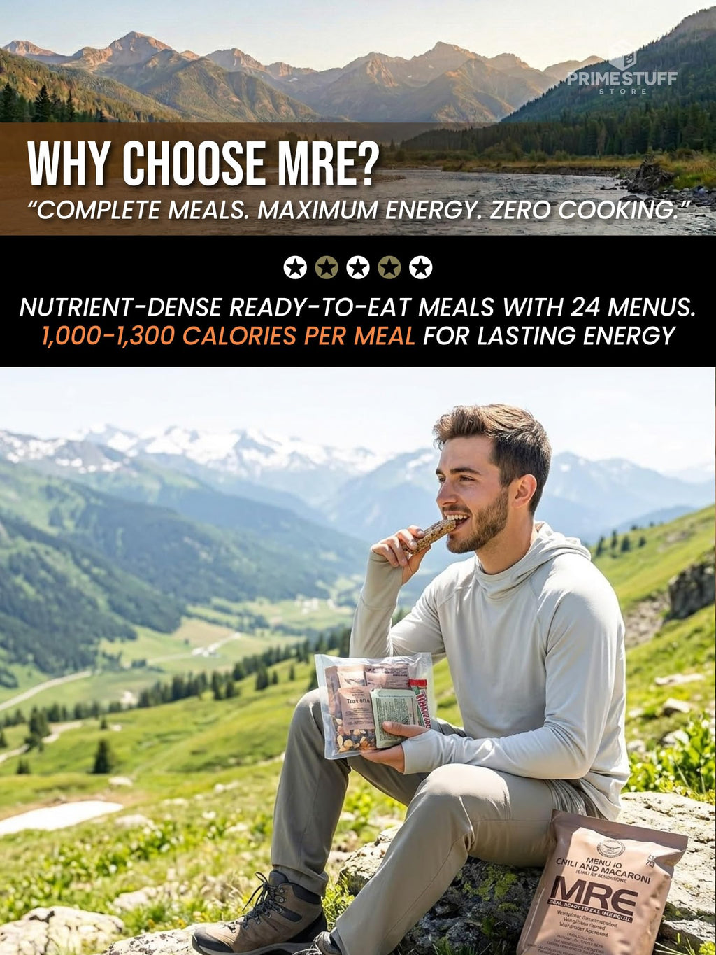 Meals Ready to Eat 12 packs with Flameless Heater Y24136