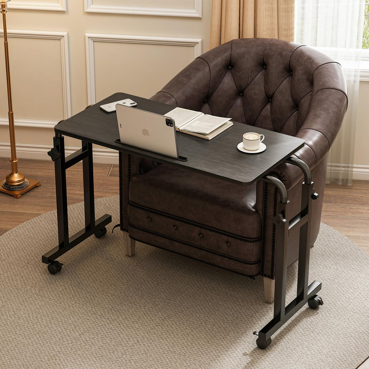 Adjustable Overbed Table with Wheels T293634