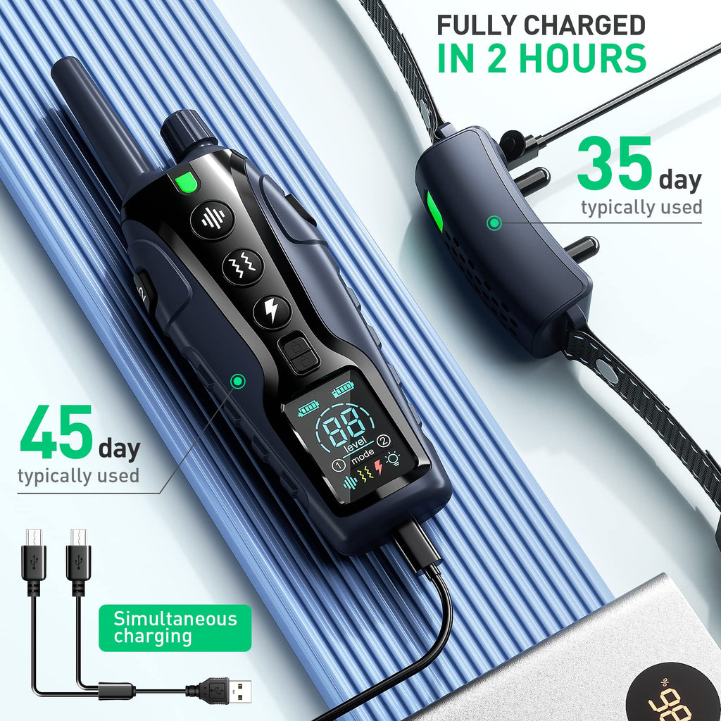 Waterproof Rechargeable Dog Training Collar with Remote W11528