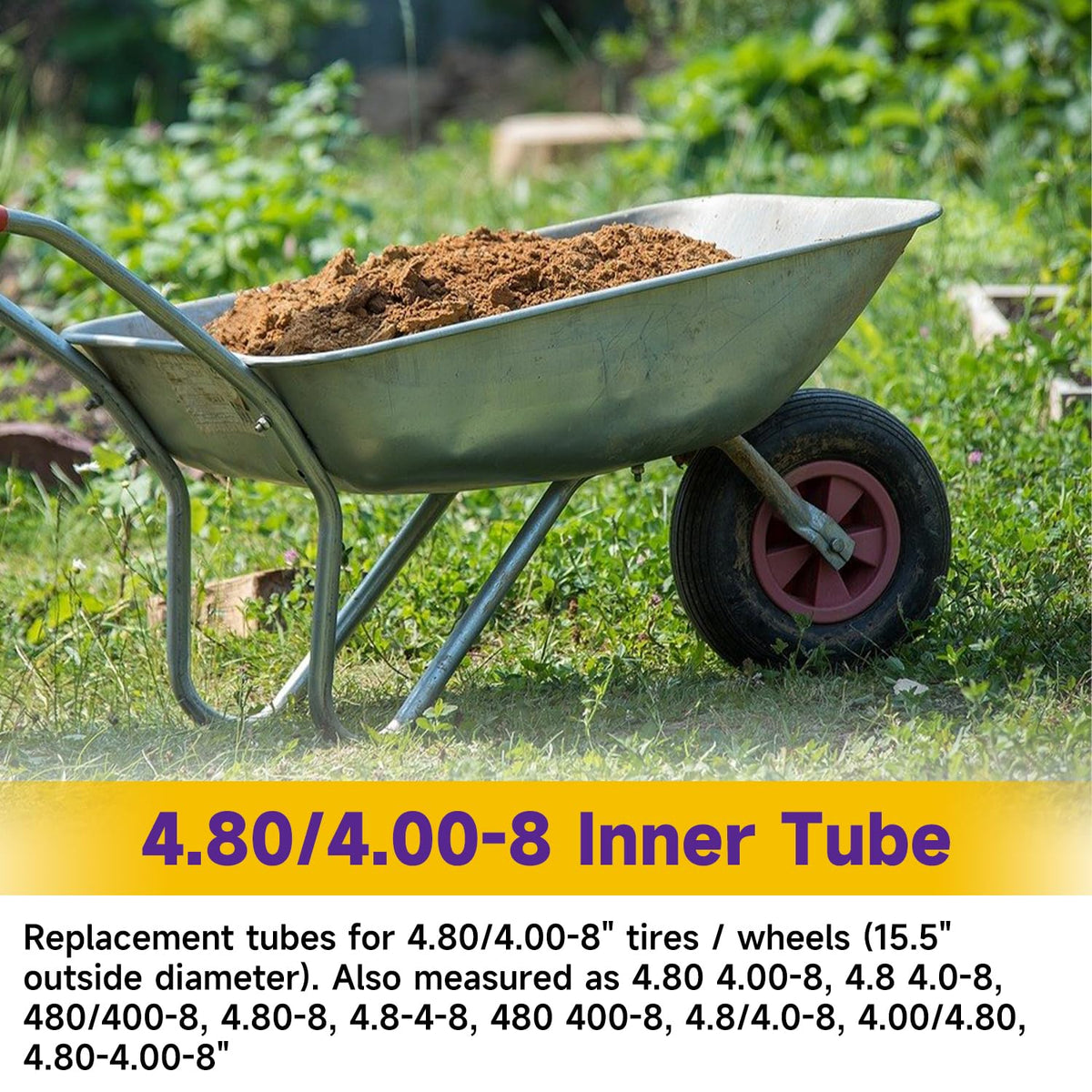4.80/4.00-8 Inner Tube with TR87 Bent Valve 1 Pcs R1885