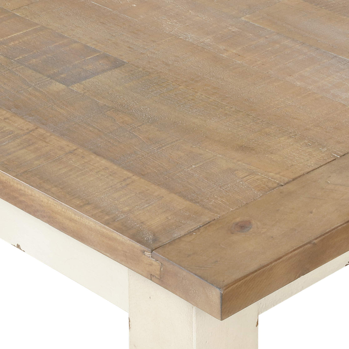 Antique White Two-Tone Oak Wood Dining Bench G850328