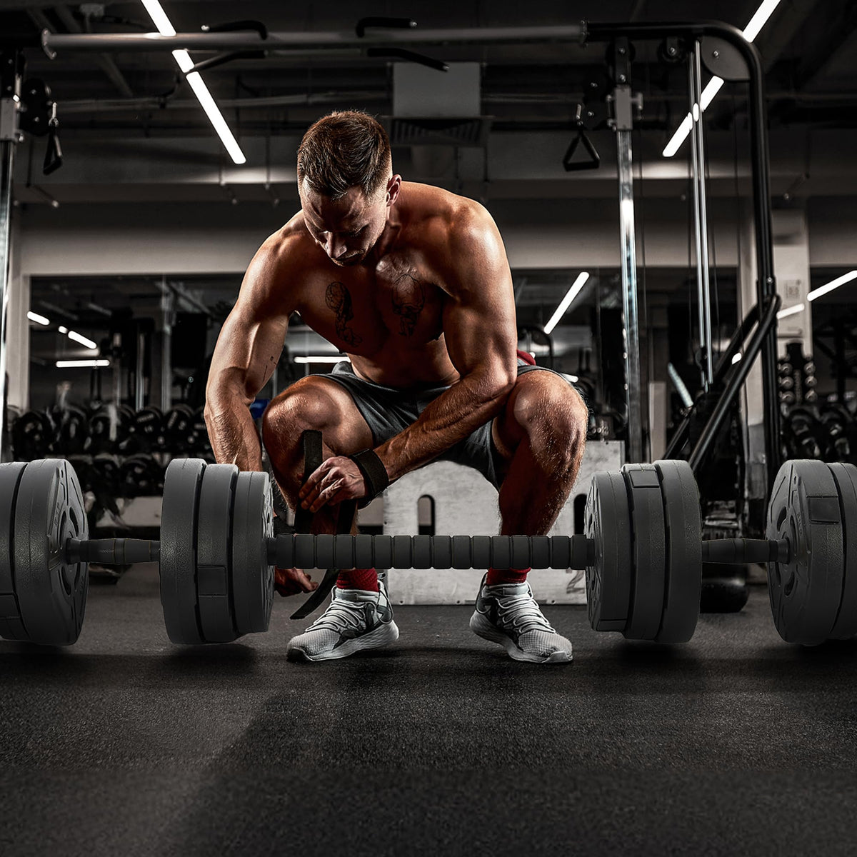 Adjustable Dumbbell Set 60 Lbs Black X887926