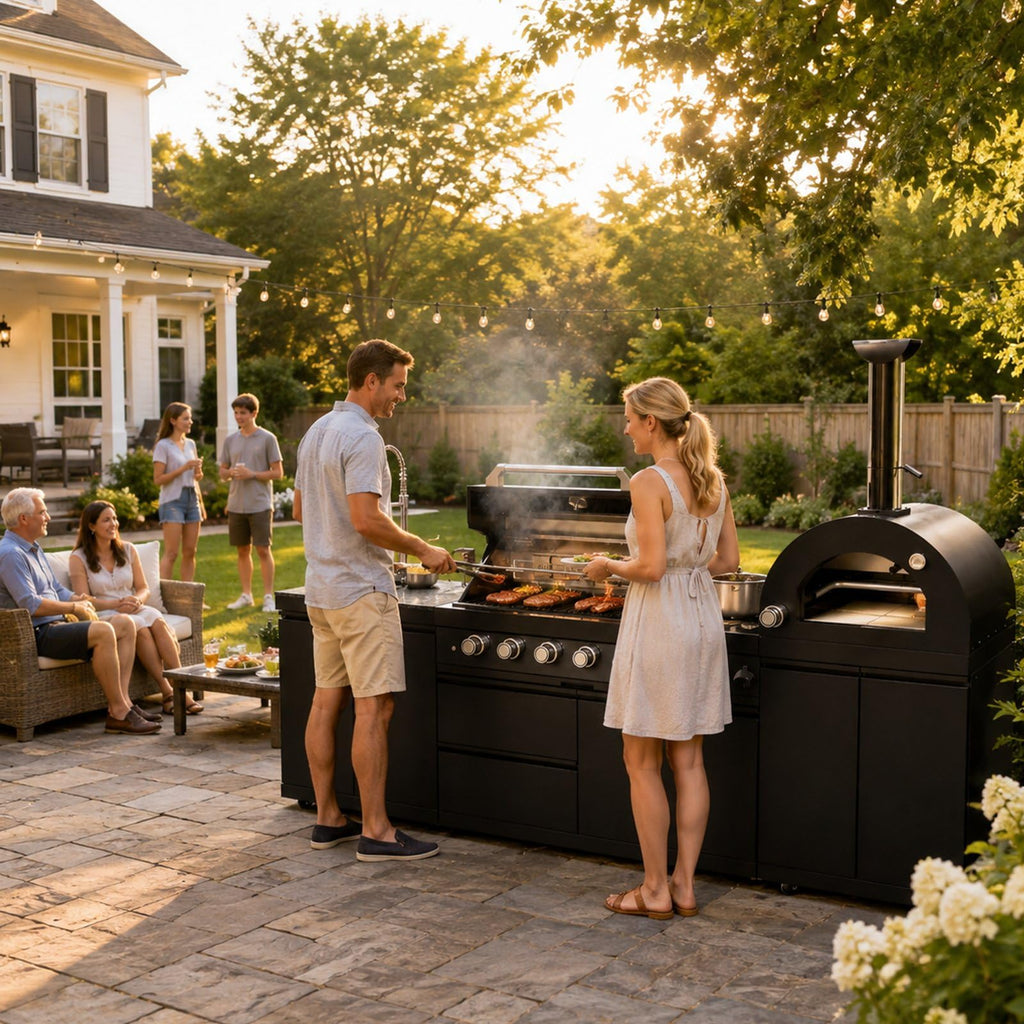 106" Propane BBQ Grill with Pizza Oven A670412