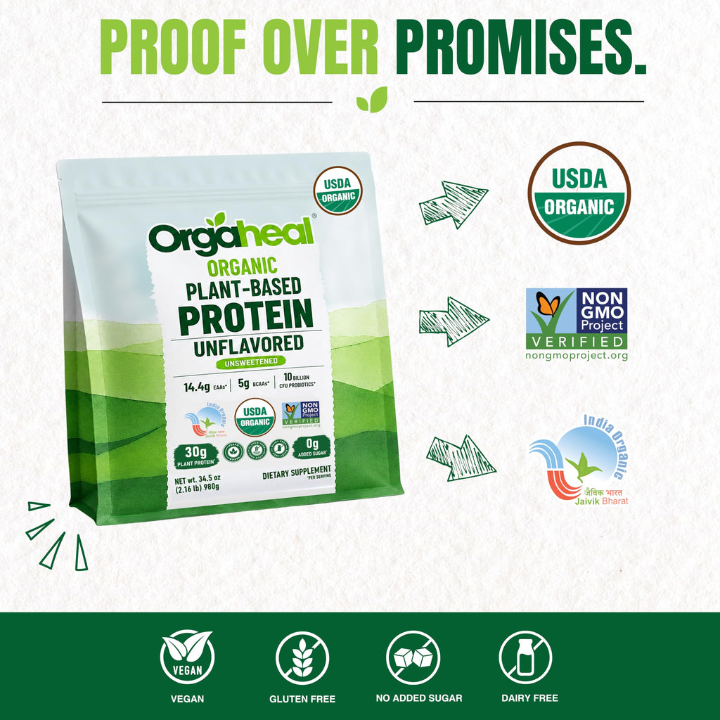Unflavoured Vegan Protein Powder 34.5 Oz H834719