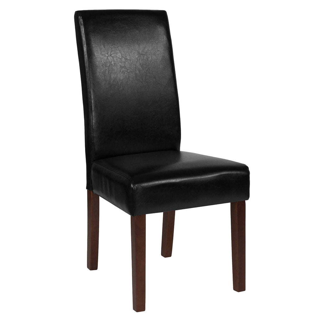 Black Faux Leather Parsons Chair M14192