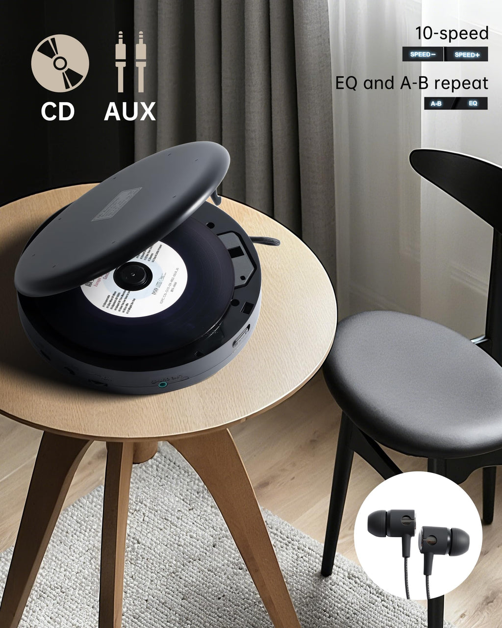 Portable CD Player with Speakers A189566