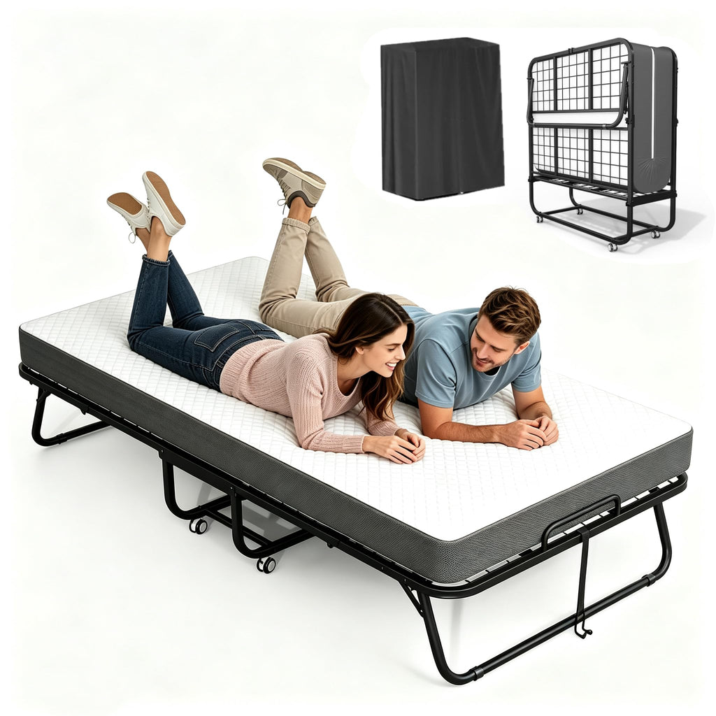 75” x 38” Folding Bed with 5" Memory Foam Mattress M89661