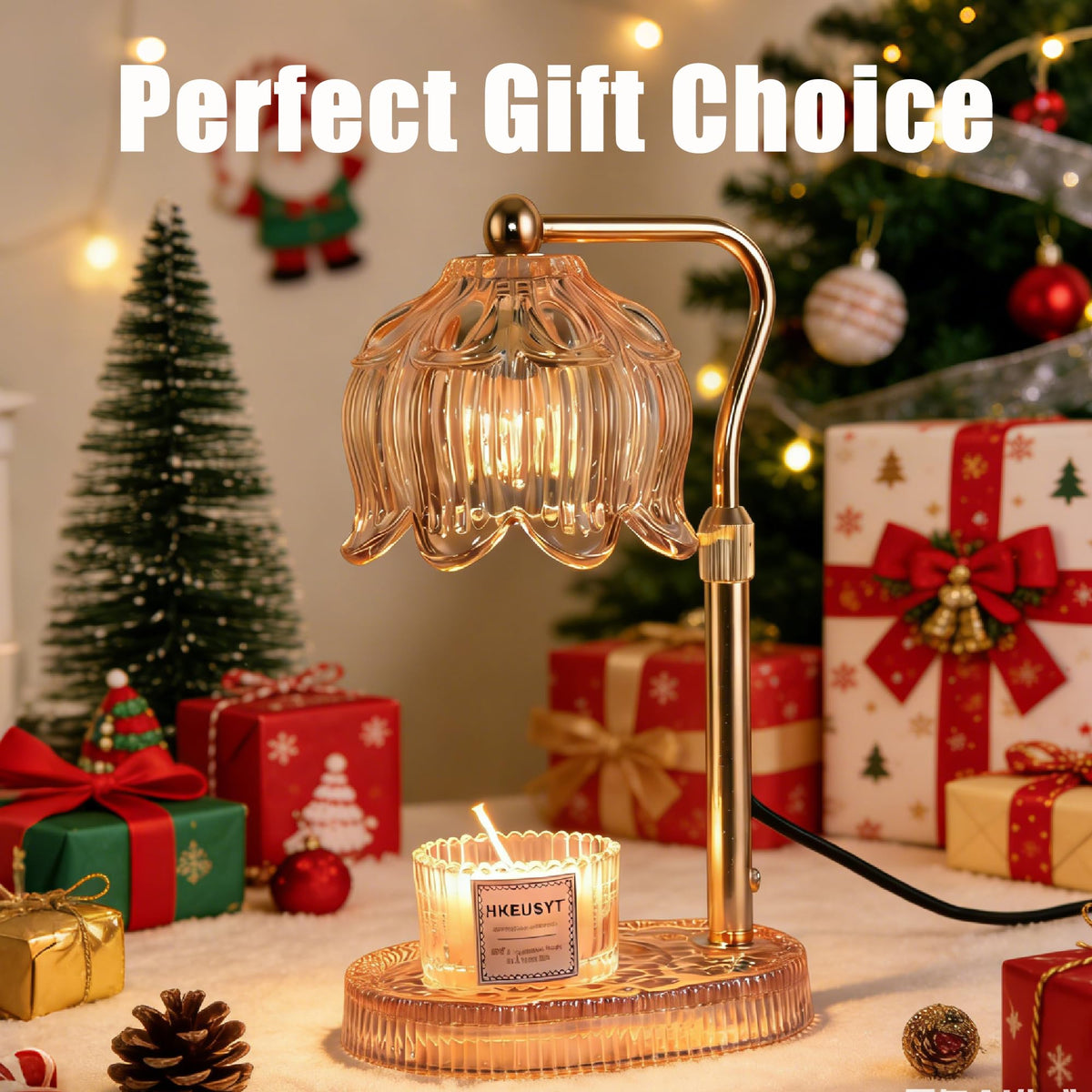 Amber Dimmable Height Adjustable Candle Warmer Lamp M492