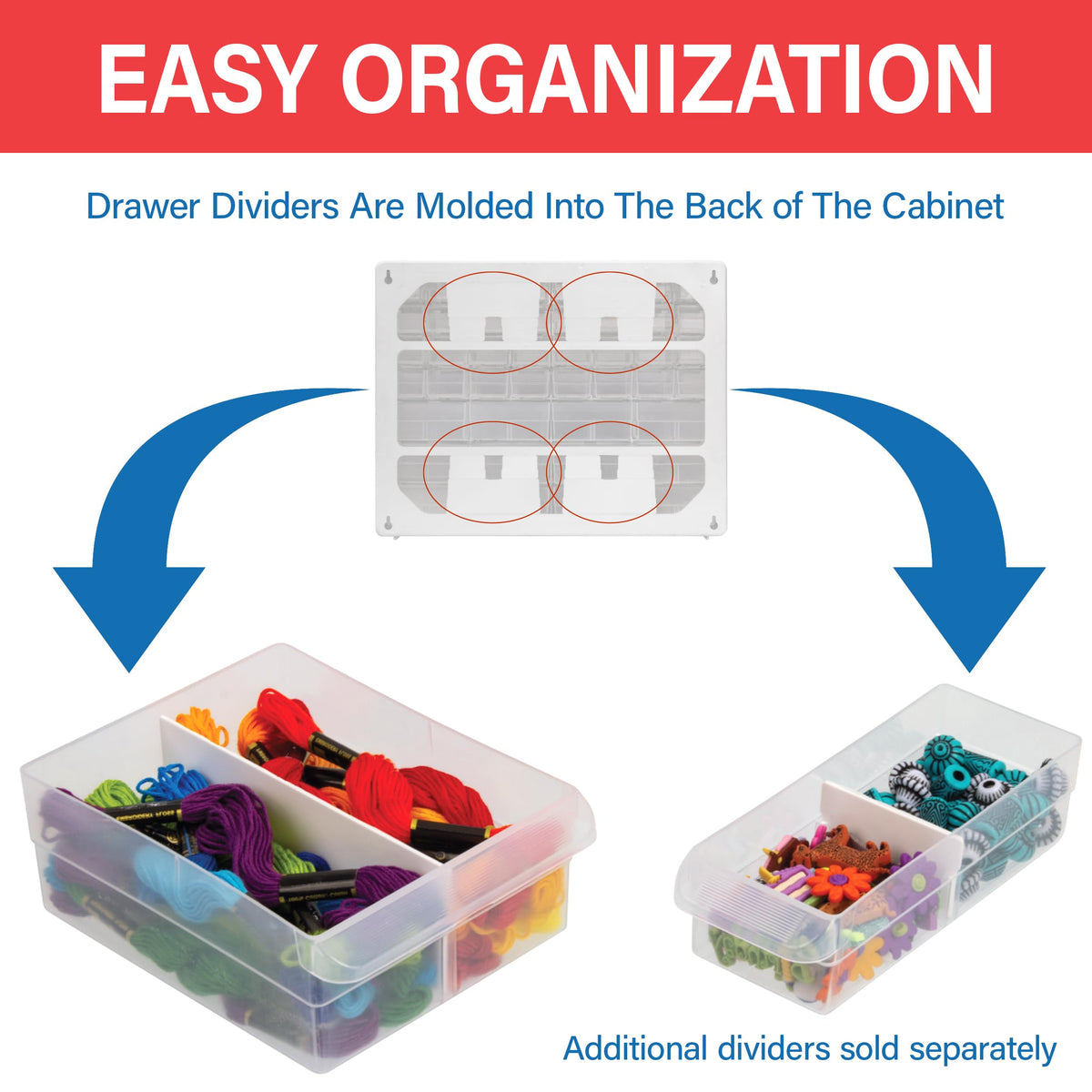 44 Drawer Black Plastic Storage Cabinet H4870