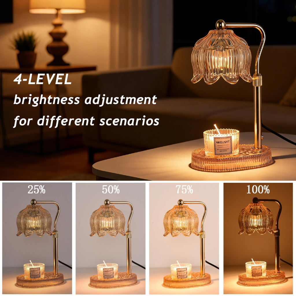 Amber Dimmable Height Adjustable Candle Warmer Lamp M492