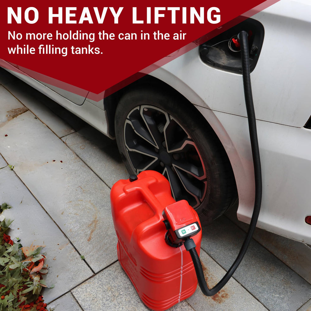 Battery Powered Fuel Transfer Pump with Automatic Stop Nozzle L3156