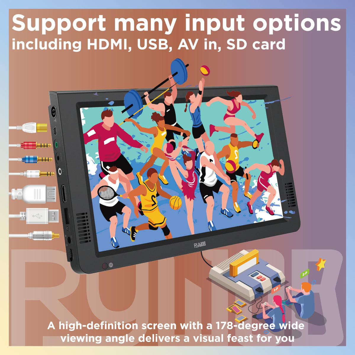 Portable Digital TV with Antenna F4783