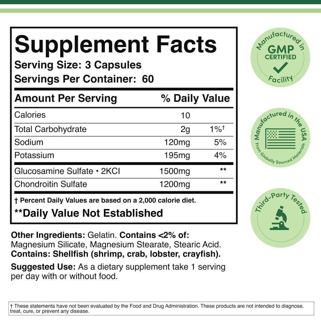Glucosamine Chondroitin Sulfate 180 Tablets T85913