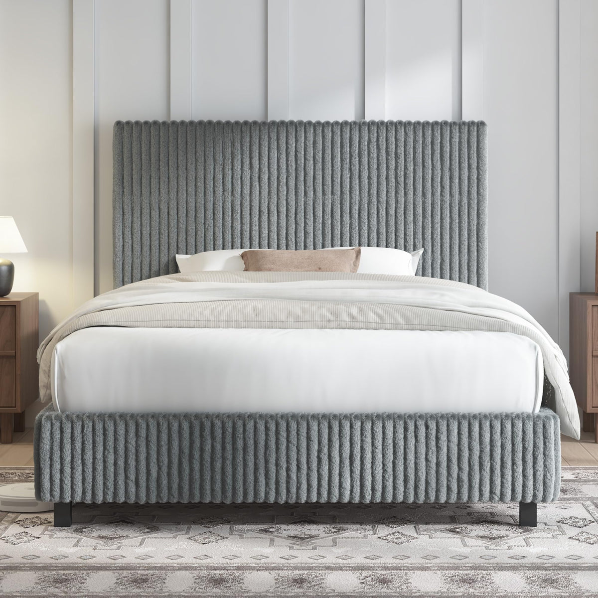Upholstered Bed Frame with Headboard X16599