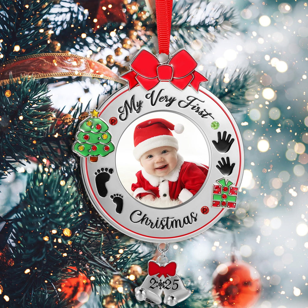 Baby's First Christmas Photo Ornament 2025 Picture Frame U34282