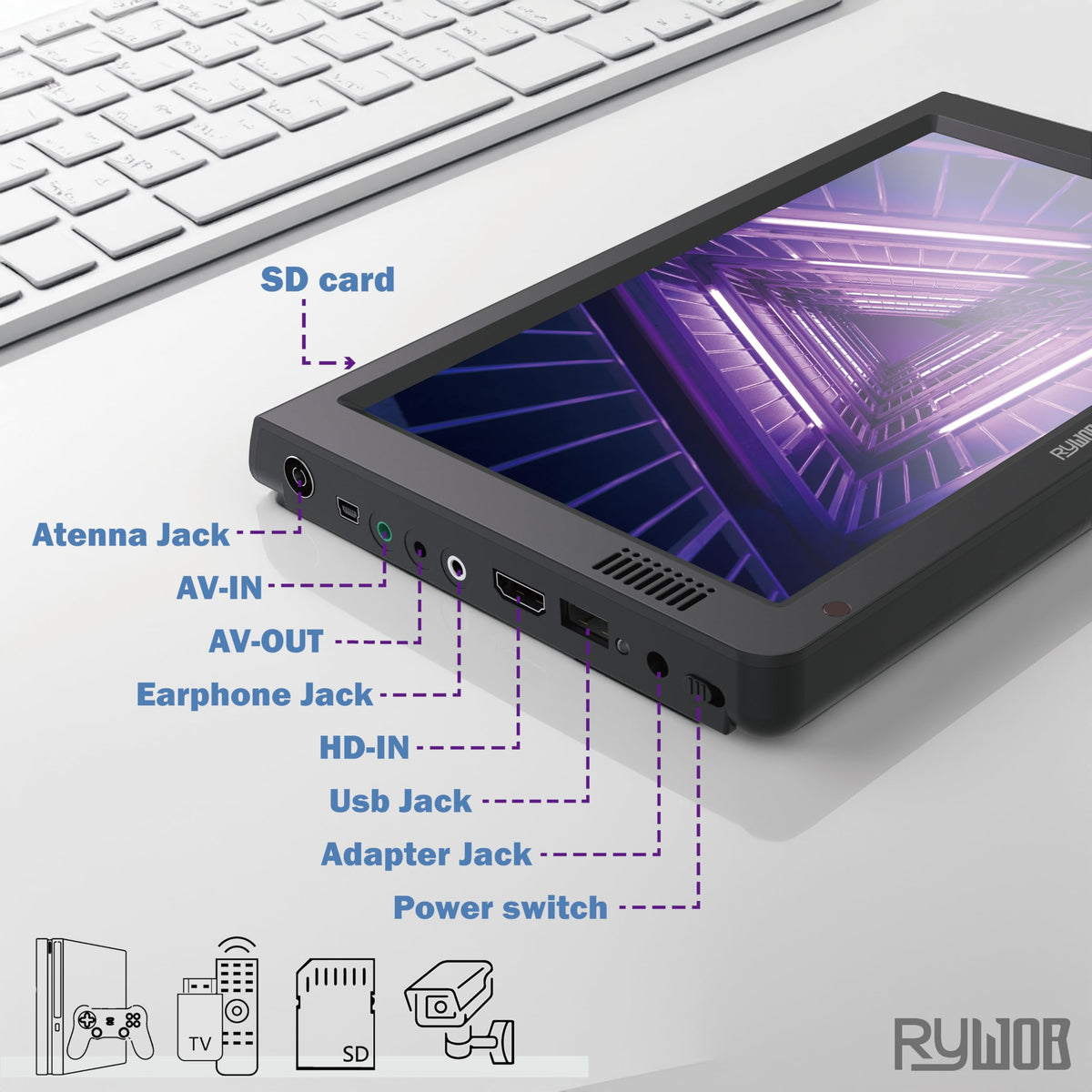 Portable Digital TV with Antenna F4783