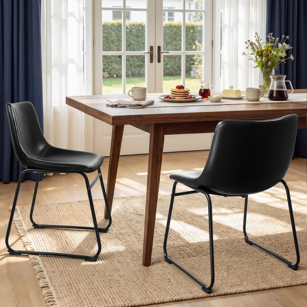 Faux Leather Bar Stools Set of 2 P578
