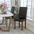 Black Faux Leather Parsons Chair M14192