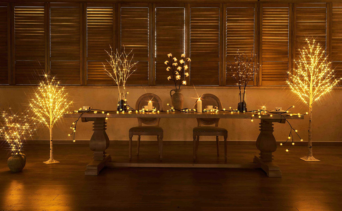 Lighted Birch Twig Tree with Fairy Lights 4FT 200 LED E980