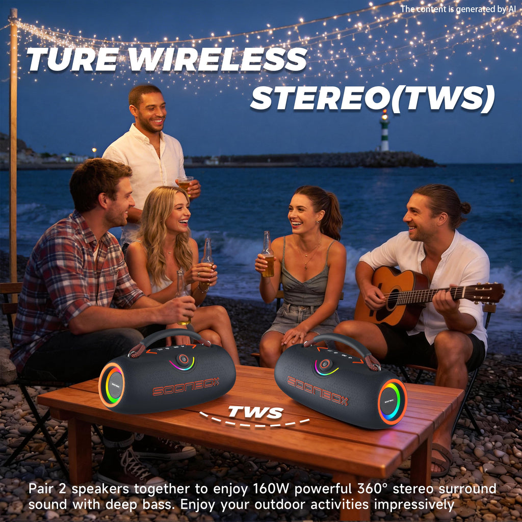 Black Portable Bluetooth Speakers U744697