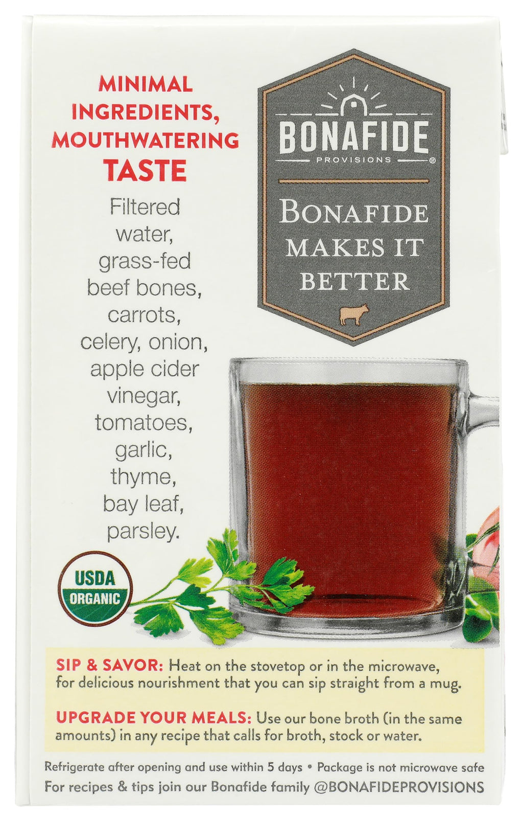 Bone Broth Beef No Salt Added Organic 16.9 Ounce S750351