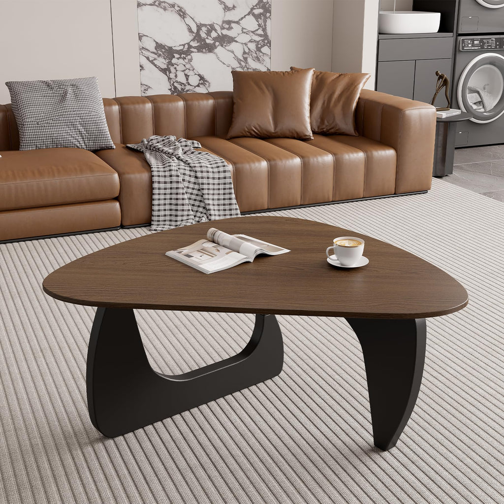 Wood Coffee Table with Wooden Top & Unique Base F5068