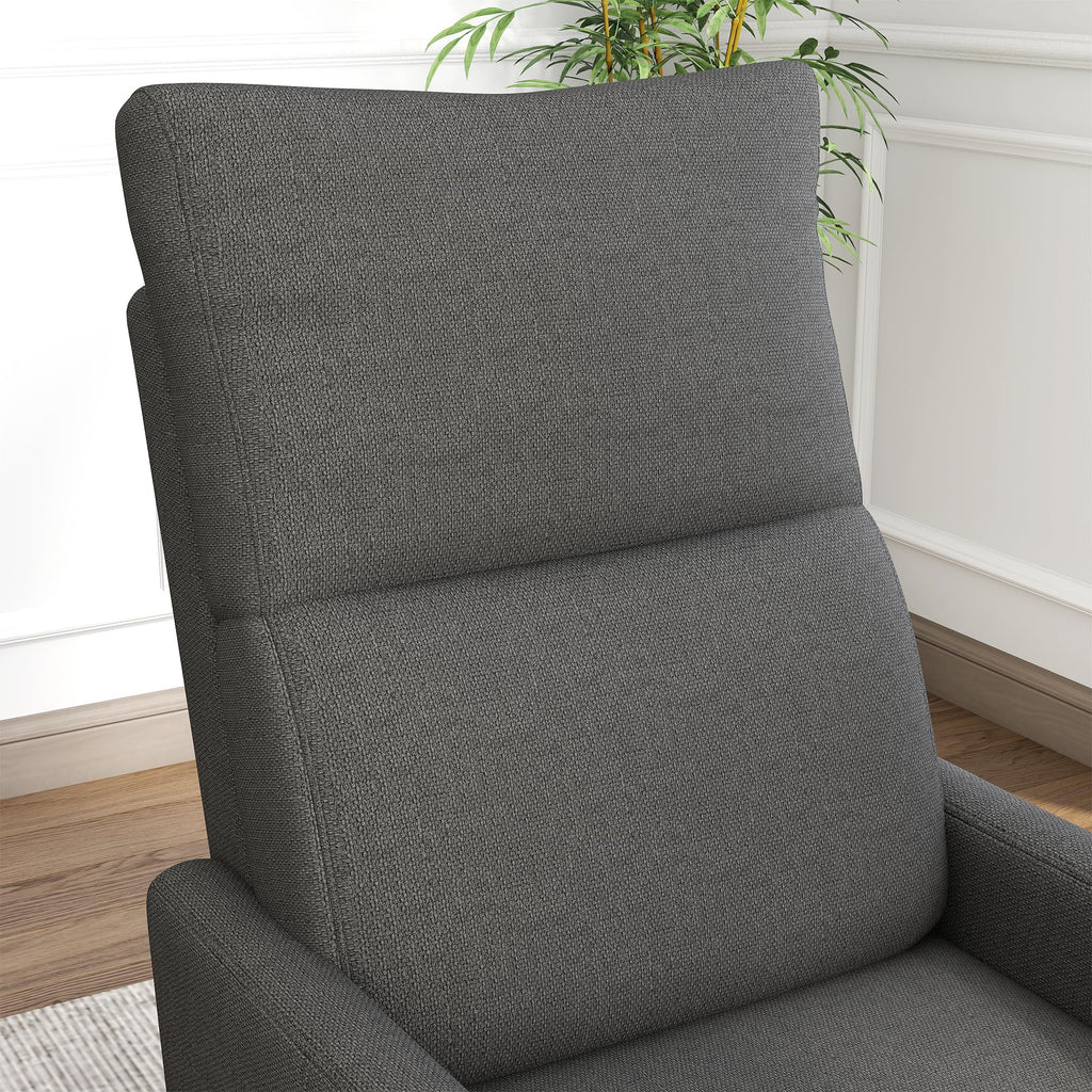 Dark Gray Velvet Swivel Rocker Chair P501626