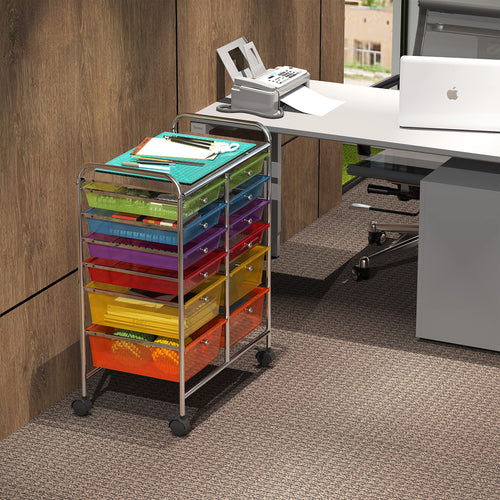 12 Drawers Rolling Utility Cart Organizer D6717